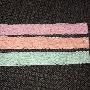 Pastel lace headbands